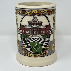 200th Anniversary Grand Lodge of Georgia Stein Mug 1786-1986 Limited Edition 961
